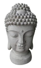 Large Buddha Head Approx. 18 1/2in - Robust And Weatherproof IN Original