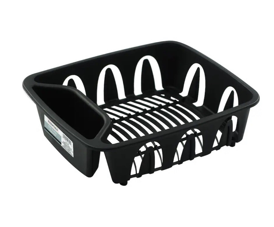 Essentials Black Plastic Dish Drainer x x 