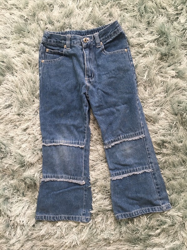 Girls Youth Size 5/6 Pinky And Co. Brand Cute Elastic Waistband Jeans School