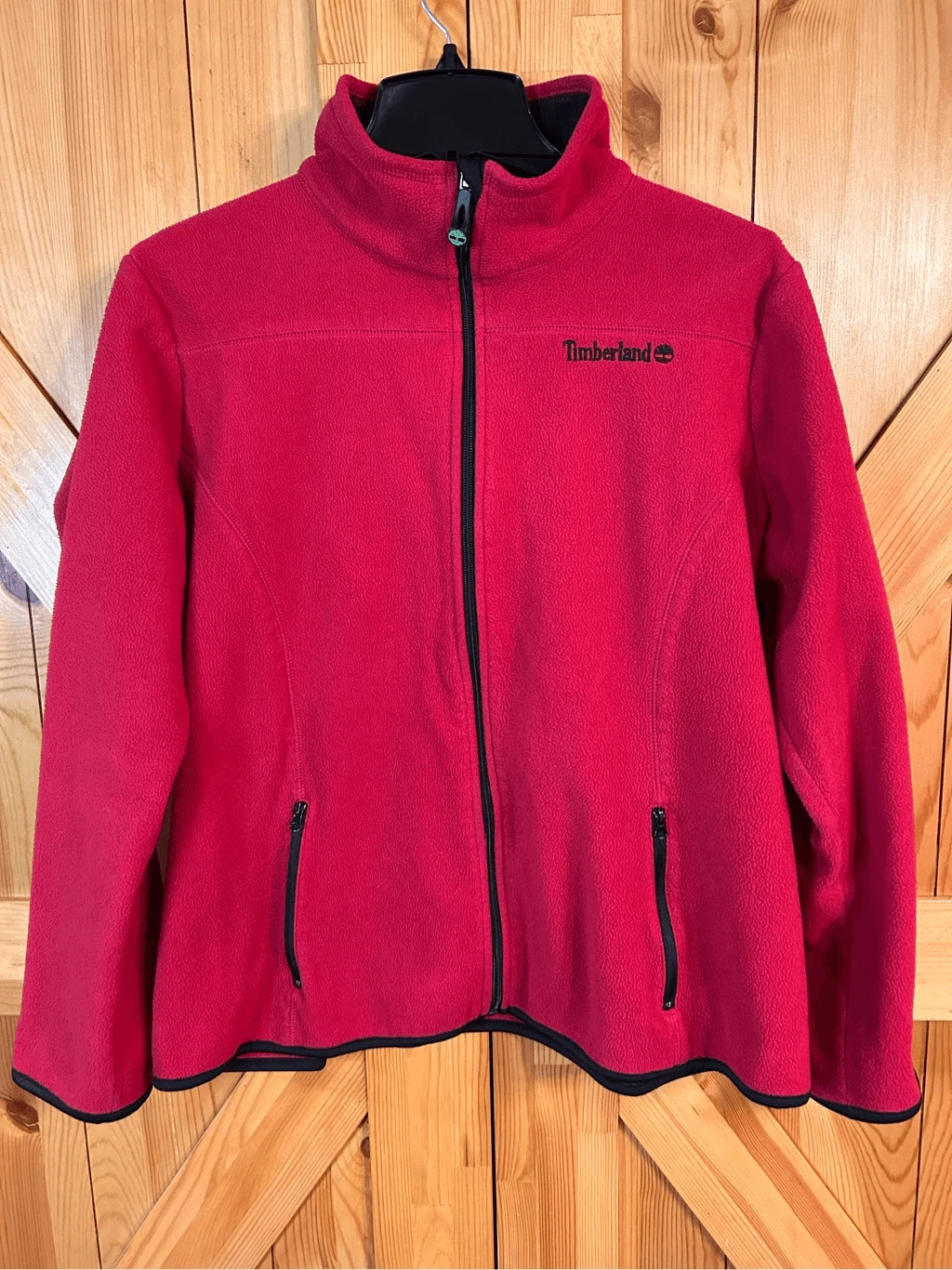 Timberland Long Sleeve Full Zip Fleece Jacket Men's Size XL Red (4470)