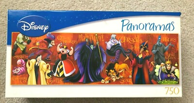 DISNEY VILLAINS JIGSAW PANORAMA PUZZLE 750 PIECE ORIGINAL 2007 | eBay