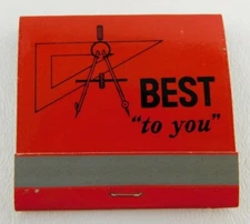 Best Blue Print Supply Co Flint MI Front Strike Full Unstruck Vintage Matchbook