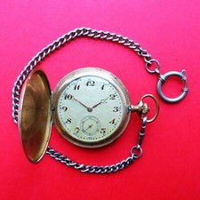 vergold. "Sprung"deckel HERREN TASCHENUHR, Ankerhemmung, funktion. gut, ca. 1925