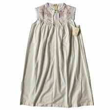 NEW VTG Barbizon Nightgown S Tags Cottagecore Lace Pink Floral Blendaire Batiste