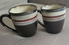 Set 2 Lorren Home Trends LH520 Brown Glazed Coffee Mugs 12oz Cups — photo 2
