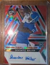 Devontez Walker 2024 Leaf Press Pass 6/10 Rookie Reflector Auto Bal Ravens WR