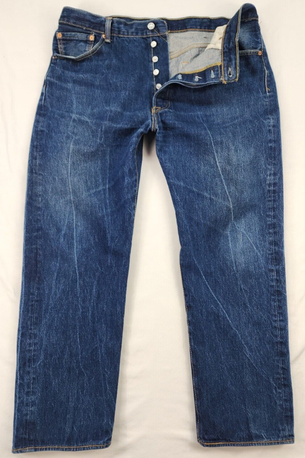 Levis 501 Original Buttonfly straight blue Jeans Men… Gem