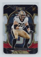 2022 Panini Select Black & Red Die-Cut #29 Trevor Penning (RC) - Saints