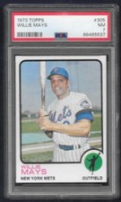1973 Topps Willie Mays #305 New York Mets PSA 7 NM!!