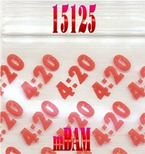 10 PACKS 15125 RED 4:20s Apple Zip Baggies 1.5X1.25" 1000 Mini POLYBAGGIES