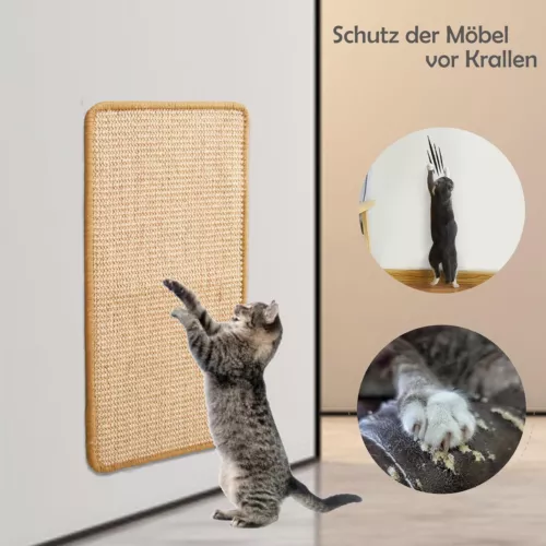 2x Kratzmatte Sisal Katzenmatte Kratzteppich Kratzbrett Sisalteppich Sisalmatte - Bild 2 von 15