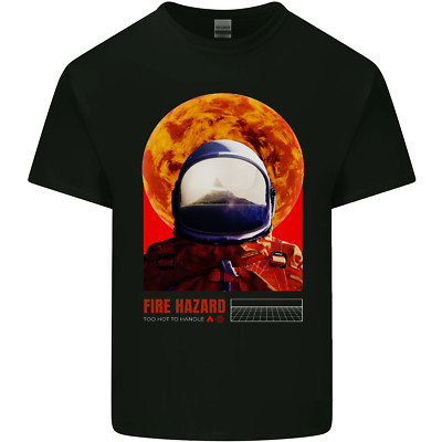 Fire Hazard Too Hot to Handle Astronaut Space Herren Baumwolle T-Shirt Tee Top