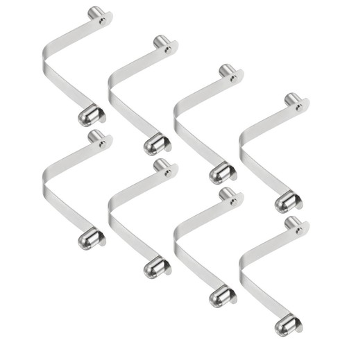 8 Pack Pole Push Button Spring Clips Steel Solid Button Locking Tube ...
