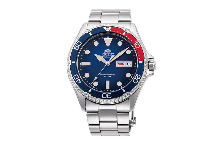 Orient Men's Blue Dial Kamasu Silver Bracelet Automatic Watch RA