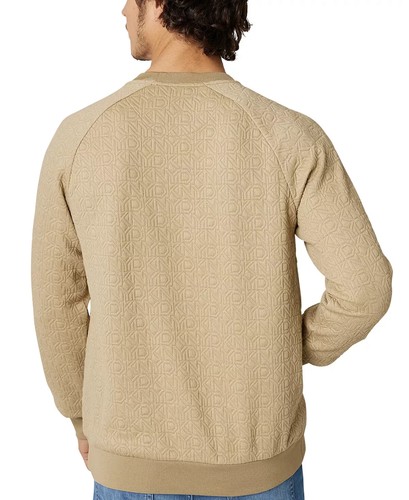 DKNY Men's Yosemite Logo Jacquard Sweatshirt Dune Beige Size XL MSRP $80 - 第 3/3 張圖片