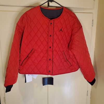 Nike Air Jordan Flight Cropped Bomber Jacket Reversible Jacket DH0655-010 Women