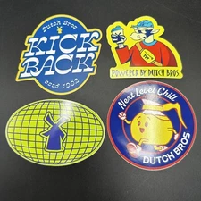 DUTCH BROS Sticker Drop Kick Back Cow Powered By Dutch Next Level Chill Coffee