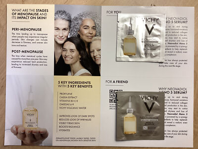 2X Vichy Neovadiol Peri & Post Menopause Meno 5 Oil-in-Water Serum 1ml + $10 Off