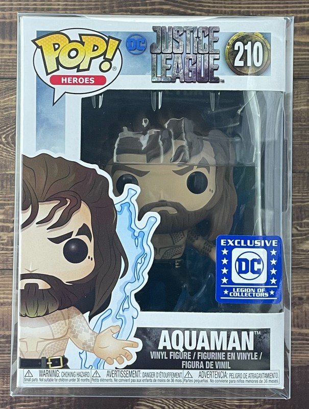 Funko Pop! - Aquaman #210 - DC Legion of Collectors Exclusive - NIB w/ Case