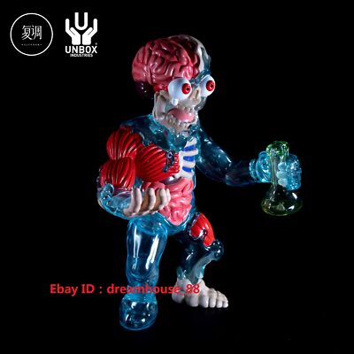 UNBOX THE VISIBLE INVISIBLE MAN VINTAGE Clear Blue Figures Soft