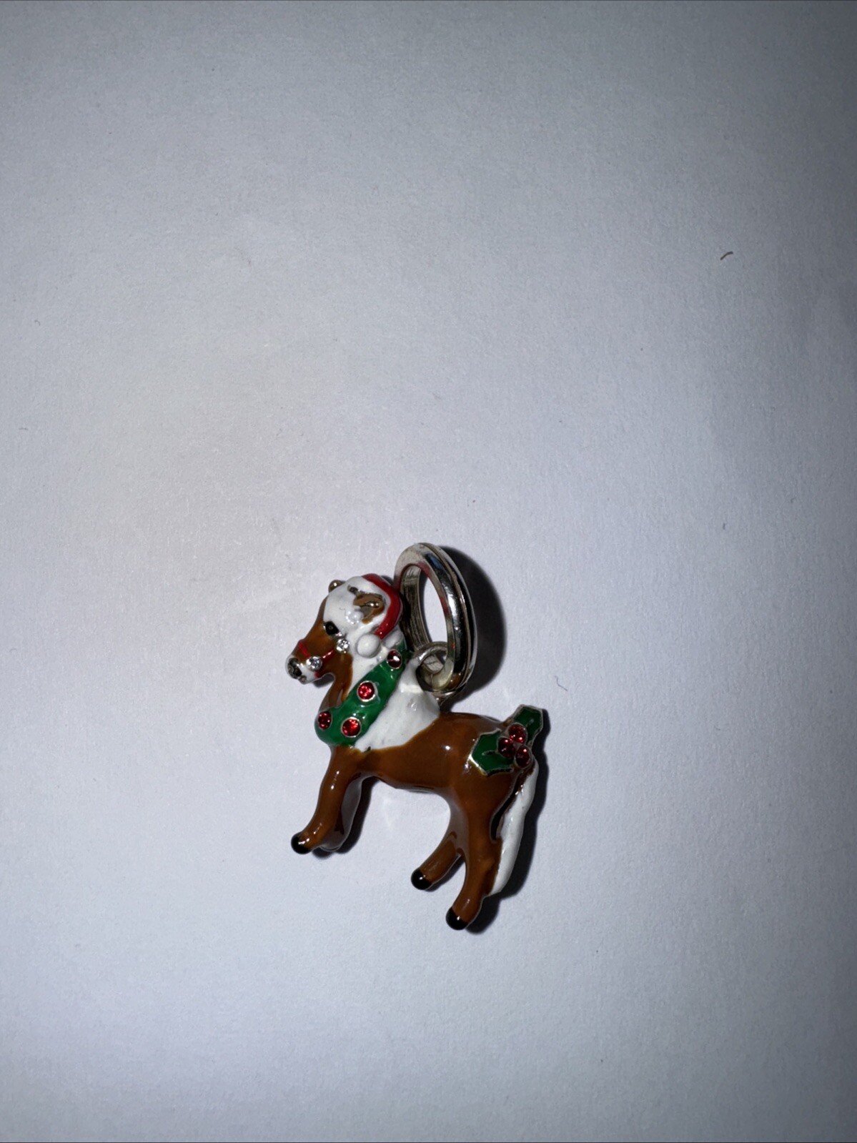 Ciondolo Brighton Natale Pony Cavallo Agrifoglio Babbo Natale Cappello Vacanze Nuovo