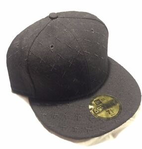 Kaws Original Fake x New Era 59FIFTY Cap Size 7 1/2 Black X Pattern ...