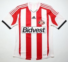 SUNDERLAND 2013/2014 HOME FOOTBALL SHIRT SOCCER JERSEY KIT ADIDAS MEN'S S SMALL