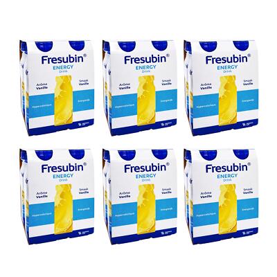 (11,44 EUR/l) FRESUBIN Energy Drink Vanille 6x4x200ml Trinkflasche 24 Stück