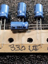 330 UF 6.3 Volt Nichicon UKA Series Capacitors Ideal for Class A Amplifiers)))))