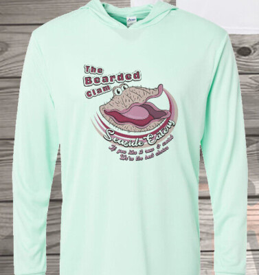 The Bearded Clam - Seaside Eatery - Free Shipping - Long Sleeve T-Shirt Hoodie