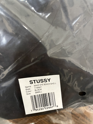 Stussy WAVE DYE BEACH SHELL Style 115647 Windbreaker Jacket Black