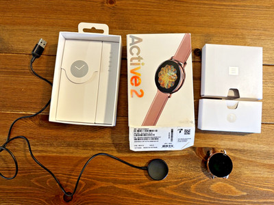 Samsung Galaxy Watch Active 2 SM-R835 40mm Gold-Tone Stainless Steel Case...