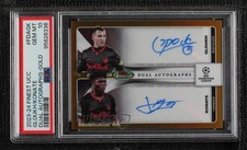 2023-24 Finest UEFA Club Competitions Gold Refractor 17/50 Oscar Gloukh Auto g6p