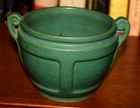1910 Antique Roseville Matte Green Art and Crafts Pottery Jardiniere Planter