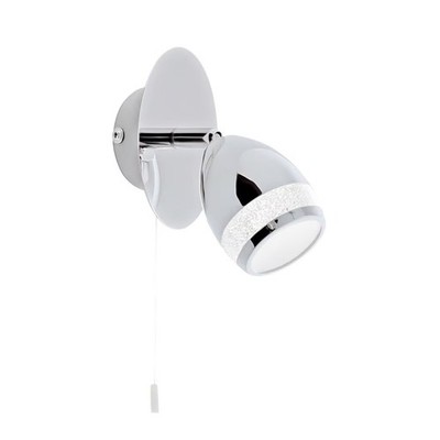 Briloner LED Wandleuchte Spotlampe Chrom IP44 4W 350lm 4000K mit Zugschalter