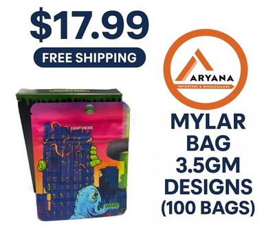 Mylar Bags 3.5 Gram Smell Proof | Resealable Zip Foil Packaging Bag