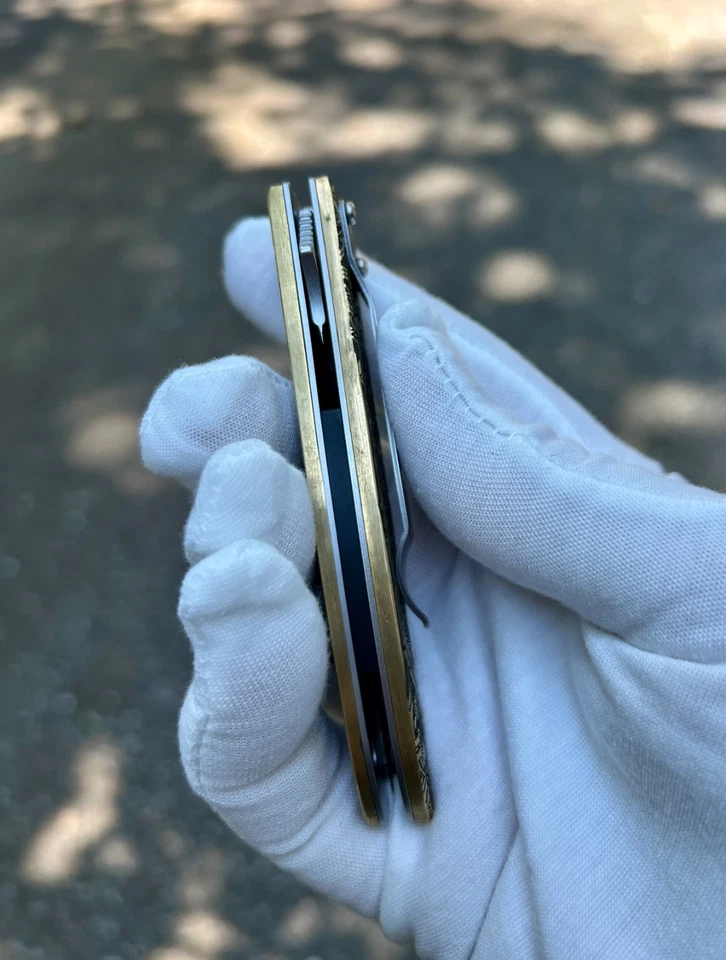 Cuchillo de puerro Kershaw personalizado | Diseño celta nórdico de latón grabado | Hecho en EE. UU. Foto 4 de 4