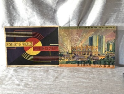 1933  Chicago Expo View books,   A Century Of Progress  . 2 Paper Back Books