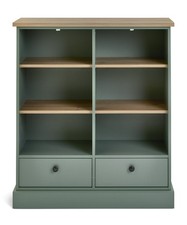 Home Winchester 2 Drawer Shelving Unit - Green | Organized Display Solution