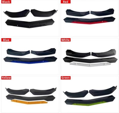 Front Bumper Lip Splitter Universal Racing Protector Adjustable Multi Color 4pc