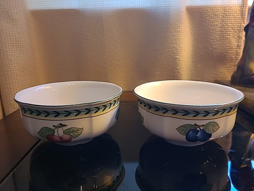 2 Villeroy & Boch FRENCH GARDEN FLEURENCE Small Fruit Cereal Open Bowls 