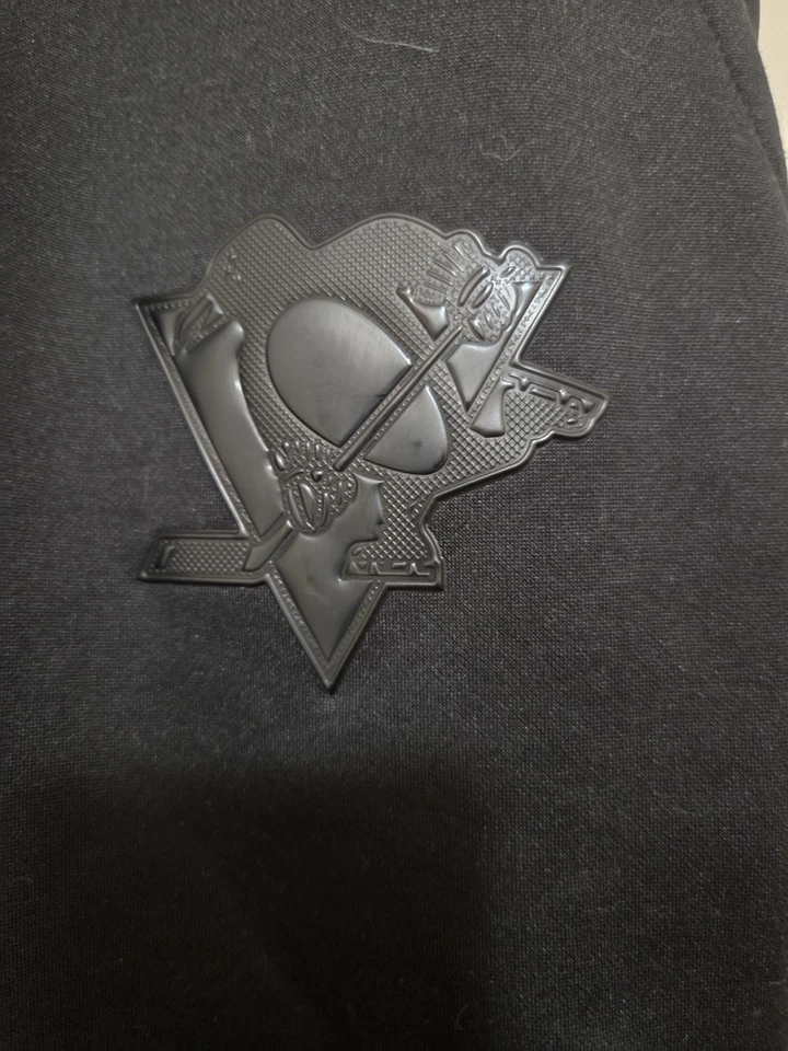 Calça de Moletom Masculina Pittsburgh Penguins NHL Autêntica Pro Fanatics Preta Tamanho M - Imagem 2 de 4