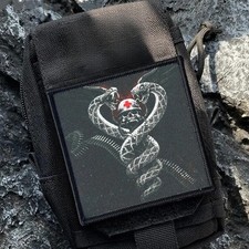 Écusson Patch Brodé "Don't Tread On Me" - Gadsden Snake - 8cm - Tactique. Hook