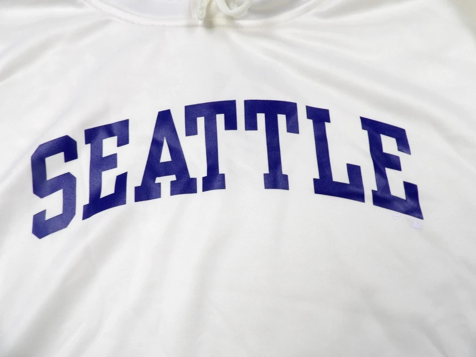 NEW FANATICS MLB SEATTLE MARINERS CREAM SHORT SLEEVE HOODED SWEATSHIRT SIZE 5XL - Image 2 of 4