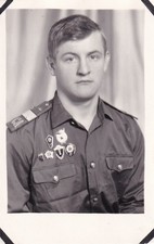 Original Portrait Photo SOVIET RUSSIAN T-62 TANK TANKER CREWMAN 1975 USSR 559