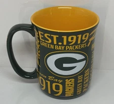 Green Bay Packers Logo NFL 2016 Boelter Coffee Mug Black Yellow 1919 NEW