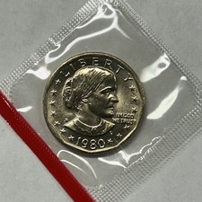 1980 D SUSAN B ANTHONY Dollar from Mint Set in Mint Cello with Free Shipping
