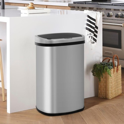 #ad Motion Sensor 13 Gallon 50 Liter Stainless Steel Odorless Slim Trash Can Silver $39.42