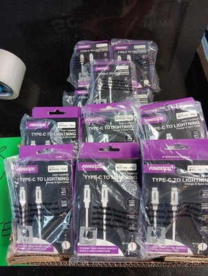 24 X PowerXcel FastCharge USB Type-C To Type-C Charge Sync Cable 4 ft Black 30W
