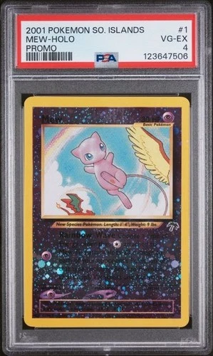 POKEMON MEW 2001 SOUTHERN ISLANDS PROMO #1 HOLO PSA 4 *SWIRL*